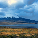 The Parinacota covered in clouds