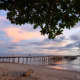 Sunset at beach Pulau Tiga