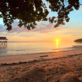 Sunset at beach Pulau Tiga
