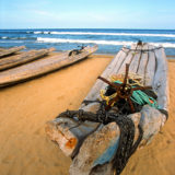 Boat on seashore