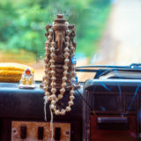 Ganesh statue in car