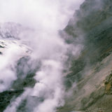 Walking at the Mutnovsky crater