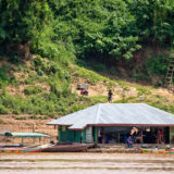 Raceboat station on the Mekong