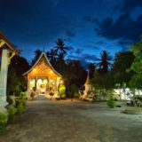 The Wat Pa Phay temple at night