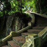 The stairs on Mount Phousi