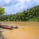 Boats in the Nam Khang rivier