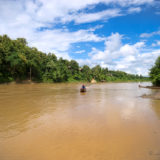 Boat in the Nam Khang rivier