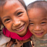 Lao kids smiling in the lens