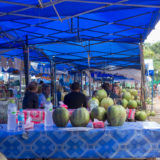 Eating on the street in Luang Prabang