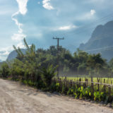 Karst mountains and rice fields