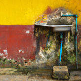 Old sink in street Yangon