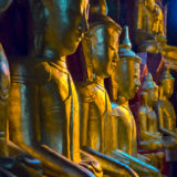 Gold statues in the Pindaya caves