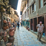 Shopping street in Lalitpur