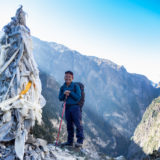 Sherpa at road to Phu village