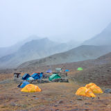 Beginning of the snowstorm on Kangla Phedi