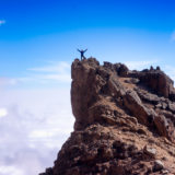 Man standing on rock