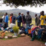 Checking equipment of Tanzanian staff