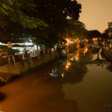 Old canal in Bangkok, by night