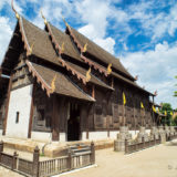 The wooden Wat Phan Tao temple