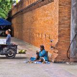 People at the former gate of Chiang Mai