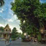 The Wat Lam Chang temple at sunset