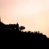 Visitors Centre in silhouette