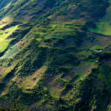 Sunlight and fields in de Andes