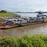 The ferry on the Orinoco river