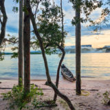 Boat on beach Laguna de Canaima