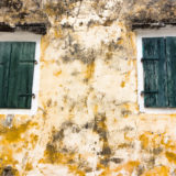 Wall of abandoned house